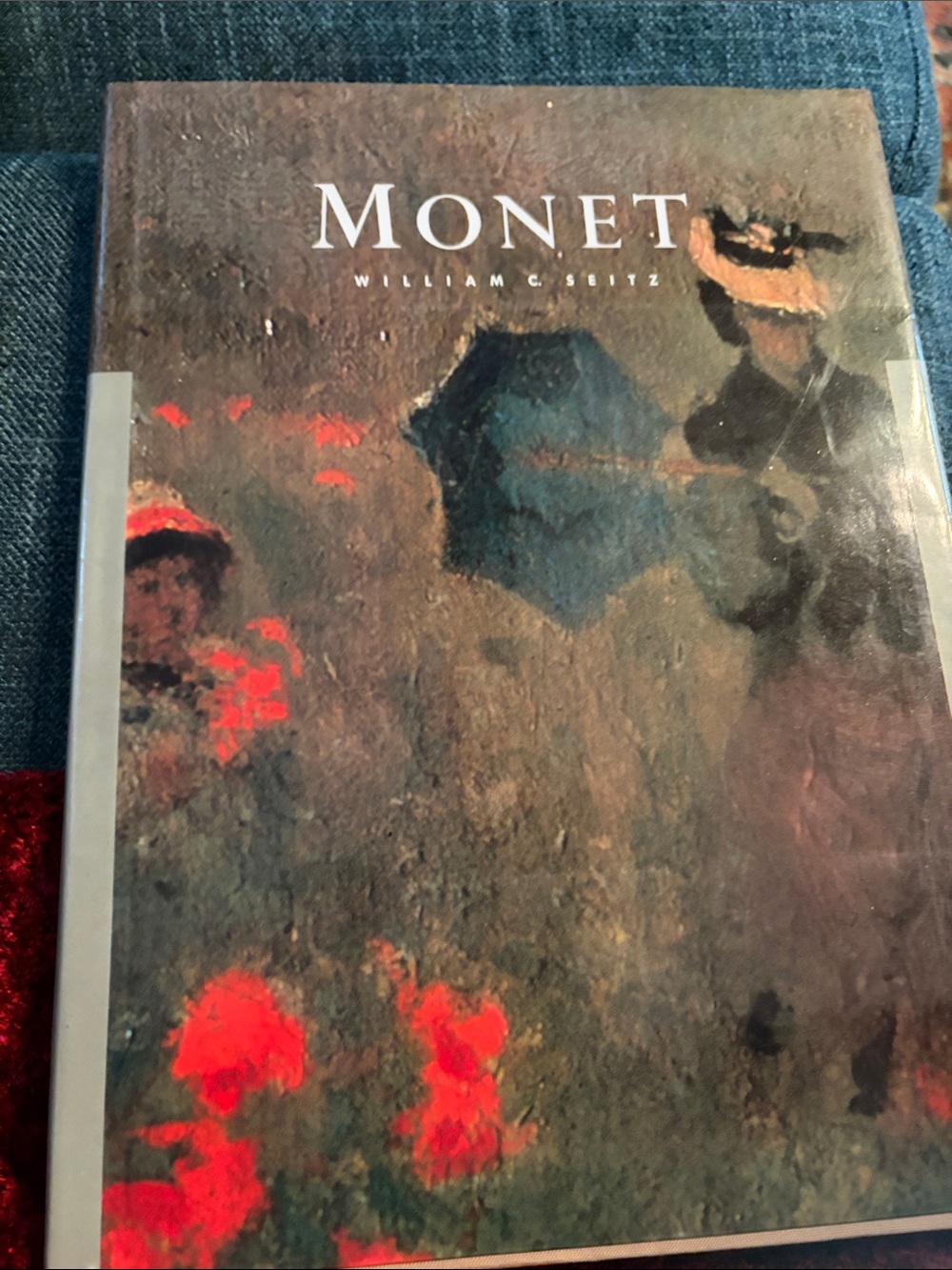 Monet Art Book with Impressionist Cover - Blue, Red, Brown